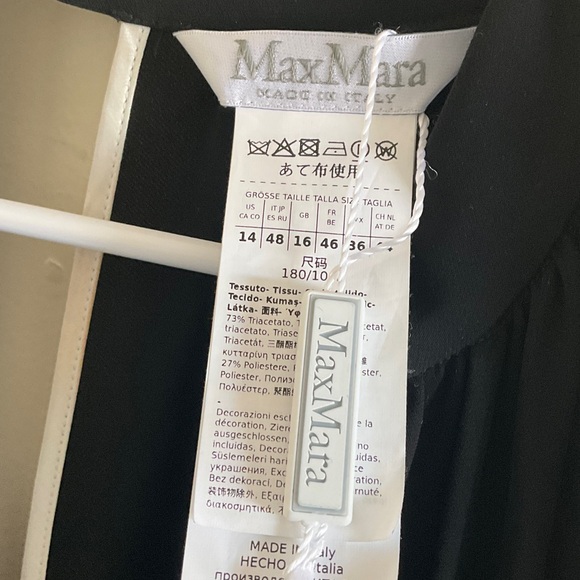 MAX MARA 
Contrast Trim Crepe Halter Maxi Dress - Picture 8 of 8